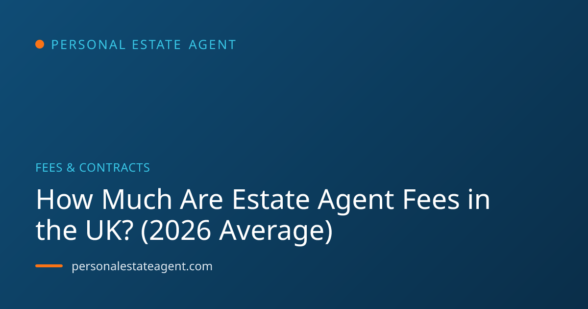 How Much Are Estate Agent Fees in the UK? (2026 Average)
